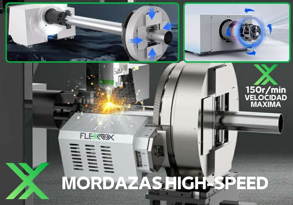Sistema de mordazas (Chuck) de hasta 150r/min │ Máxima velocidad de rotación | FlexMax México